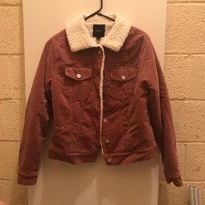 Sherpa jacket fall burnt orange